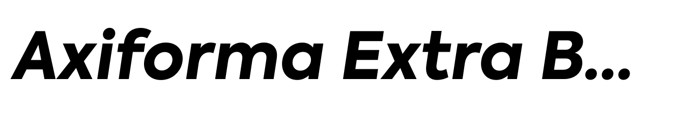 Axiforma Extra Bold Italic